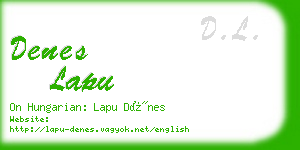 denes lapu business card